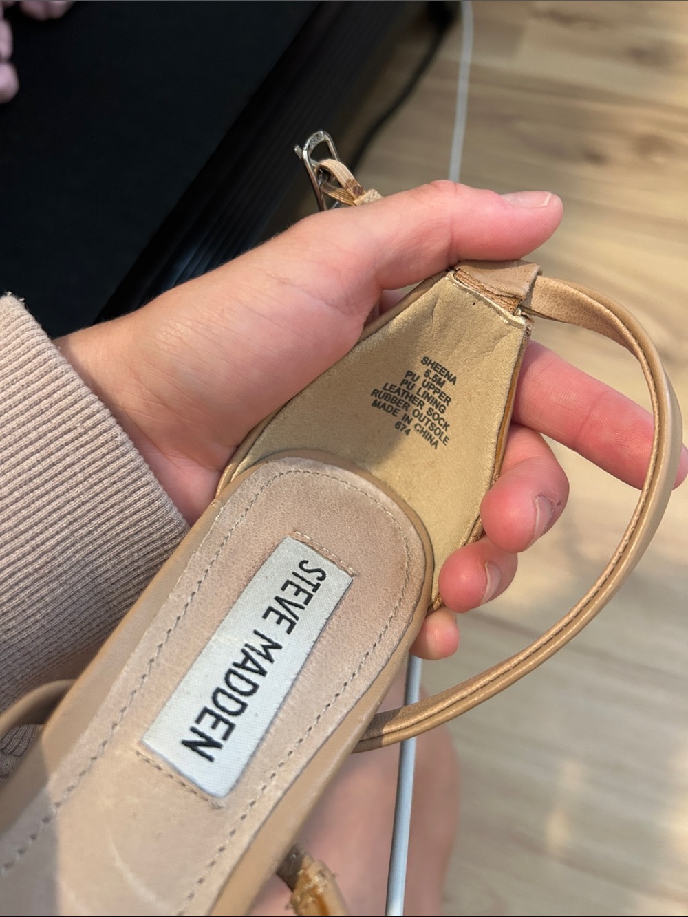 Steve Madden Nude/Tan Strappy Ankle-Tie Heels - Picture 3 of 8